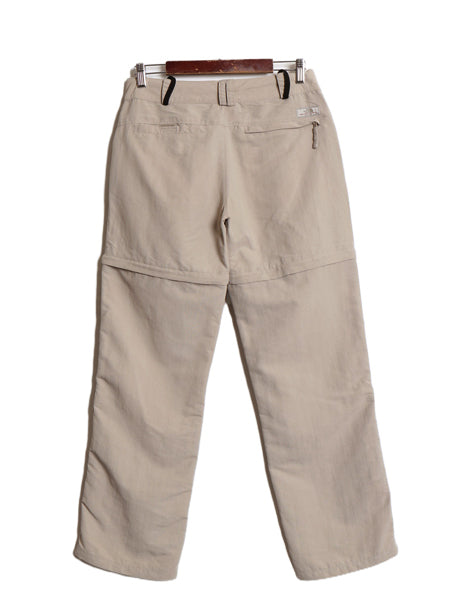 US企画 ノースフェイス 3WAY ナイロン カーゴ コンバーチブル パンツ 8 レディース M 程 ショートパンツ ロングパンツ クロップド ベージュ