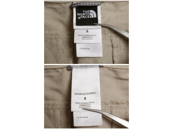 US企画 ノースフェイス 3WAY ナイロン カーゴ コンバーチブル パンツ 8 レディース M 程 ショートパンツ ロングパンツ クロップド ベージュ