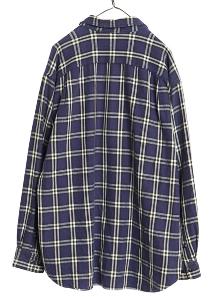 00s オールド ギャップ チェック 長袖 ヘビー フランネル シャツ メンズ XL 旧タグ ネルシャツ 長袖シャツ マルチカラー 大きいサイズ ネル