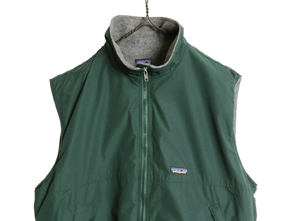  90s ★ パタゴニア シェルド シンチラ ベスト メンズ XL / 96年製 オールド ナイロン 裏 フリース 大きいサイズ 重ね着 ハンター グリーン