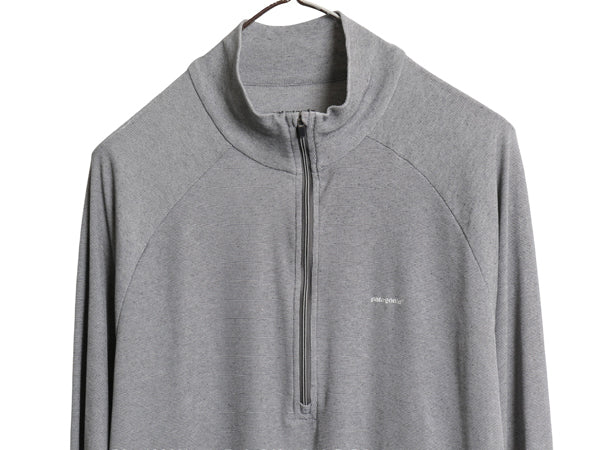 パタゴニア キャプリーン 2 長袖 Tシャツ メンズ XL / 13年製 アウトドア ハーフジップ ロンT ストレッチ アンダーシャツ 大きいサイズ 灰