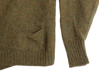 60s 70s ★ モヘア ニット カーディガン メンズ S / 古着 ヴィンテージ ウール セーター 毛足 毛長 シャギー 前開き グランジ 無地