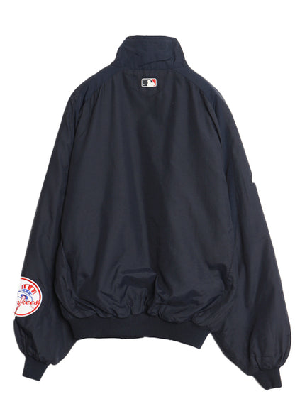ヤンキース 中綿 ナイロン ジャケット メンズ M / MLB オフィシャル マジェスティック トラック スタジャン フリース ライナー 大リーグ 紺