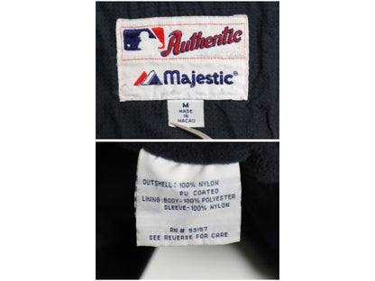 ヤンキース 中綿 ナイロン ジャケット メンズ M / MLB オフィシャル マジェスティック トラック スタジャン フリース ライナー 大リーグ 紺