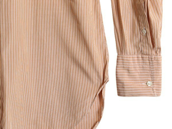 デッドストック 70s ビスポーク ★ ARTHUR GLUCK ストライプ 長袖 ドレス シャツ メンズ M 程/ 新品 70年代 ヴィンテージ USA製 コットン