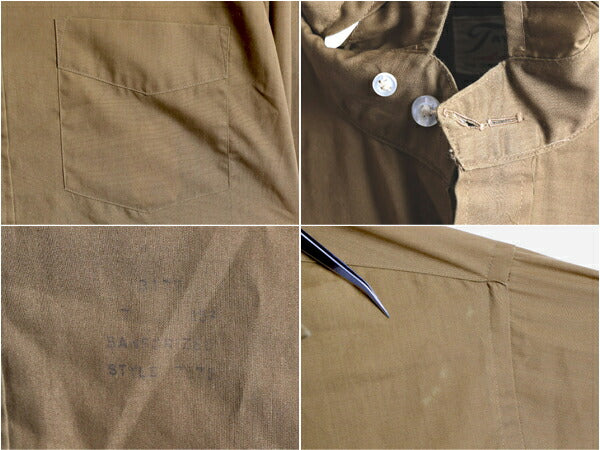 70's TAYLOR'S コットン ポリエステル 長袖 シャツ (15 M程)