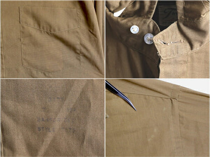 70's TAYLOR'S コットン ポリエステル 長袖 シャツ (15 M程)