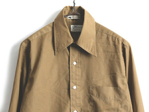 70's TAYLOR'S コットン ポリエステル 長袖 シャツ (15 M程)