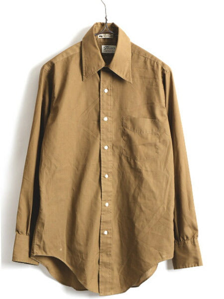 70's TAYLOR'S コットン ポリエステル 長袖 シャツ (15 M程)