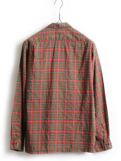 60's Per Fit チェック コットン 長袖 シャツ (33 M程)