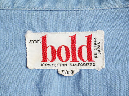 60's Mr.bold コットン 長袖 シャツ (151/2-34 M 程)
