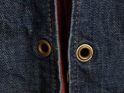 60s 70s USA製 ★ リーバイス リバーシブル ベスト メンズ M / 古着 ヴィンテージ Levis BIG E インディゴ ストライプ デニム ポケット付き