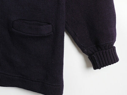 60's hi teen Letter Cardigan Navy (about S)