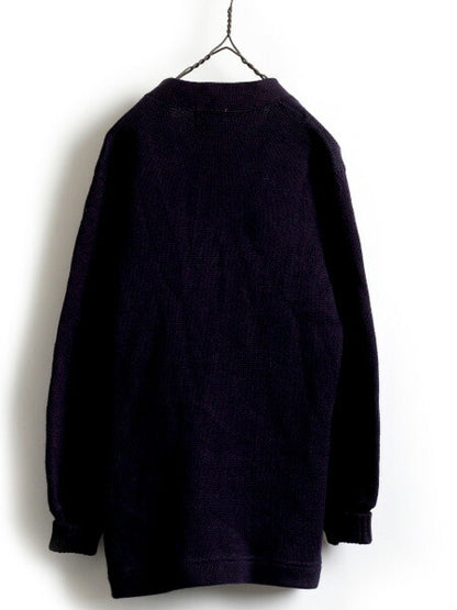 60's hi teen Letter Cardigan Navy (about S)