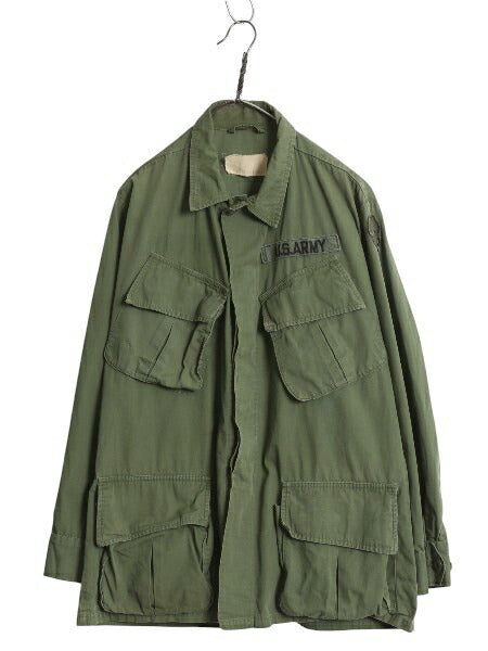 60s ★ 米軍実物 US ARMY 3rd 2nd 過渡期 ジャングルファティーグ ジャケット LARGE SHORT 程/ ヴィンテージ ミリタリー ノンリップ カーキ