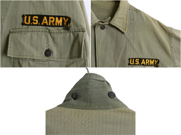 40s ★ 米軍実物 US ARMY M-43 HBT ジャケット MEDIUM / ヴィンテージ ミリタリー ユーティリティ ヘリンボーン 13スター カスタムメイド