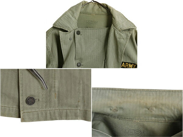 40s ★ 米軍実物 US ARMY M-43 HBT ジャケット MEDIUM / ヴィンテージ ミリタリー ユーティリティ ヘリンボーン 13スター カスタムメイド