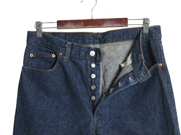 80s USA製 ★ リーバイス 501 デニム パンツ メンズ 34 30 85年製 ヴィンテージ 内股シングル ジーパン ストレート ケアタグ 赤タブ 濃紺