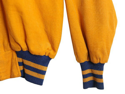 50s ★ E-K SPORTSWEAR コーデュロイ ジャケット メンズ S レディース M / ヴィンテージ 細畝 襟付き フルジップ ブルゾン ツートン 青 黄