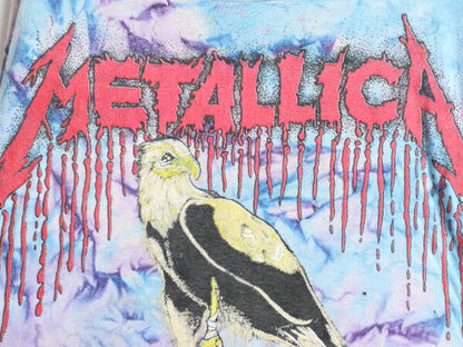 90s ★ メタリカ パスヘッド イラスト プリント タイダイ Tシャツ メンズ L / 90年代 METALLICA 1994 ツアー PUSHEAD スカル バンド ロック
