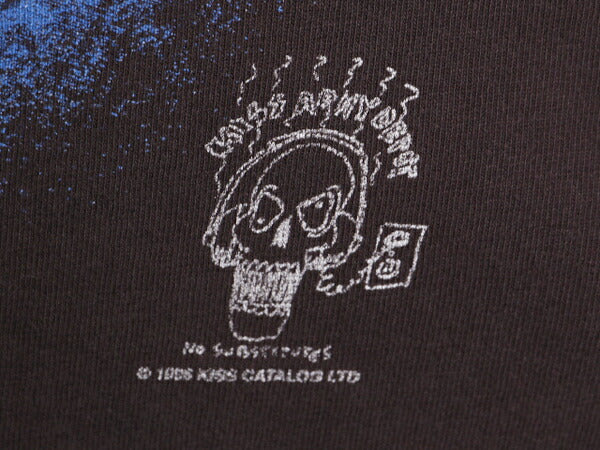 90s ★ キッス ツアー イラスト プリント Tシャツ メンズ L 黒 90年代 オールド KISS 当時物 オフィシャル バンド ロック メタル ブラック