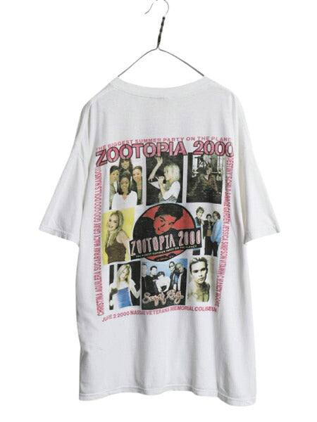 00s ★ Z100 ズートピア 2000 フェスティバル プリント Tシャツ メンズ XL 当時物 オールド ツアー ロック ヒップホップ バンド フォト 白