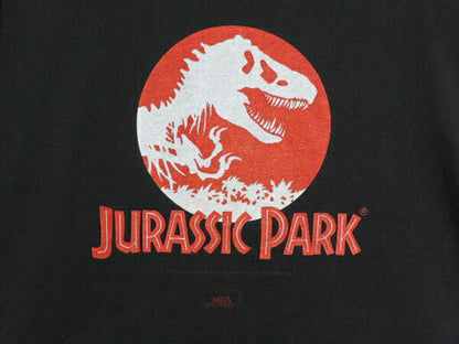 90s ★ ジュラシックパーク ロゴ プリント Tシャツ メンズ XL 古着 オールド オフィシャル 当時物 ムービー 恐竜 アート ヘビーウェイト 黒