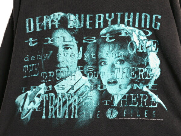 90s ★ X-FILES ドラマ イラスト プリント Tシャツ メンズ XL / オールド オフィシャル 当時物 ムービー フォト グラフィック 大きいサイズ