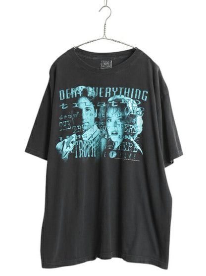 90s ★ X-FILES ドラマ イラスト プリント Tシャツ メンズ XL / オールド オフィシャル 当時物 ムービー フォト グラフィック 大きいサイズ