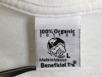 90s ★ パタゴニア 企業物 ロゴ イラスト プリント Tシャツ メンズ L 程 古着 オールド Beneficial T'S 当時物 アウトドア クライミング 白