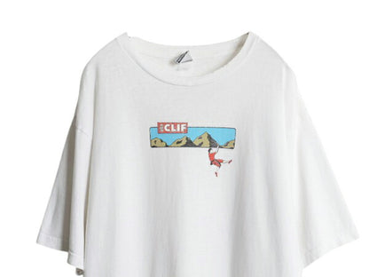 90s ★ パタゴニア 企業物 ロゴ イラスト プリント Tシャツ メンズ L 程 古着 オールド Beneficial T'S 当時物 アウトドア クライミング 白