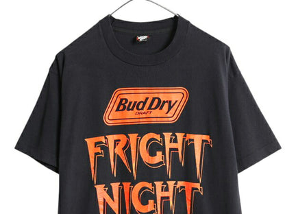 90s USA製 ★ バドワイザー ロゴ プリント Tシャツ メンズ XL / 古着 オールド オフィシャル ビール 企業物 当時物 シングルステッチ 黒