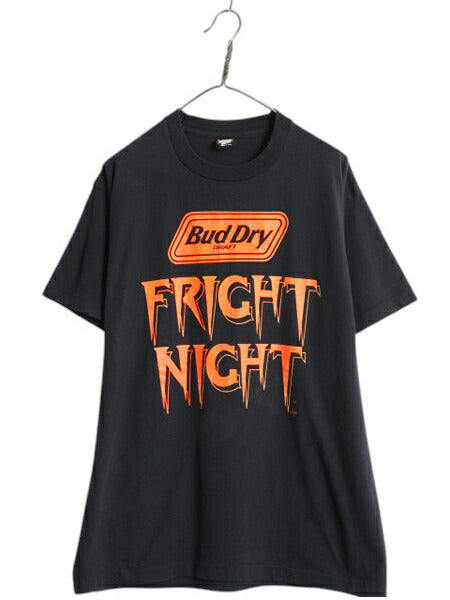 90s USA製 ★ バドワイザー ロゴ プリント Tシャツ メンズ XL / 古着 オールド オフィシャル ビール 企業物 当時物 シングルステッチ 黒