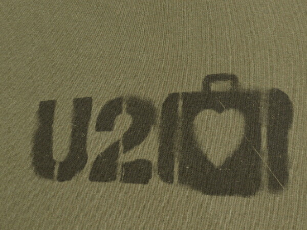 00s USA製 ★ U2 ツアー イラスト プリント Tシャツ メンズ XL / 古着 オールド 当時物 オフィシャル バンド ロック グラフィック オリーブ
