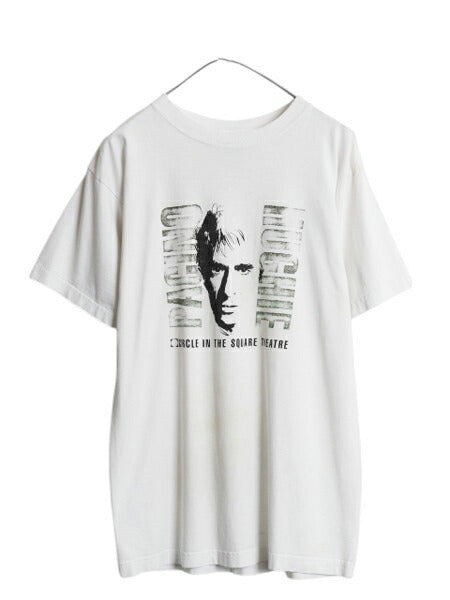 90s ★ アルパチーノ イラスト プリント Tシャツ メンズ M 程/ 古着 オールド ヒューイー 舞台 当時物 俳優 キャラクター グラフィック 白