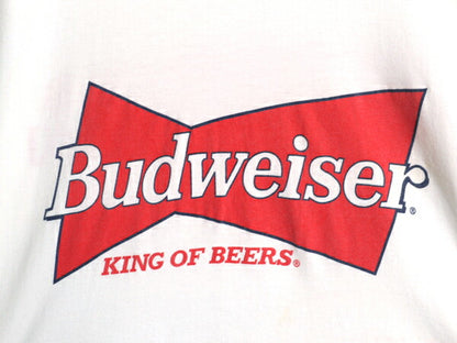 90s ★ バドワイザー ロゴ 両面 プリント Tシャツ メンズ XL オールド ビール 企業物 当時物 グラフィック シングルステッチ 大きいサイズ