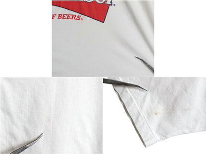 90s ★ バドワイザー ロゴ 両面 プリント Tシャツ メンズ XL オールド ビール 企業物 当時物 グラフィック シングルステッチ 大きいサイズ