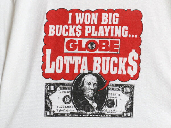 90s ★ GLOBE 企業物 ドル札 イラスト プリント Tシャツ メンズ XL 古着 オールド 当時物 マガジン アート グラフィック シングルステッチ