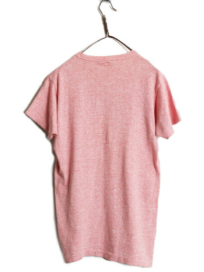 60s ランタグ ★ チャンピオン 染込み カレッジ プリント Tシャツ メンズ M ヴィンテージ USA製 100% コットン シングルステッチ 霜降り 赤