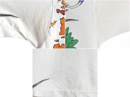 90s USA製 ★ グレイトフルデッド ツアー イラスト プリント Tシャツ メンズ L 当時物 バンド ロック ベア キャラクター リキッドブルー 白