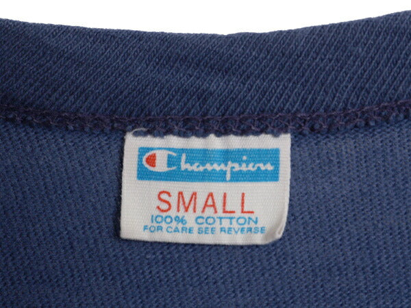 70s USA製 ★ チャンピオン 両面 プリント フットボール Tシャツ メンズ S 古着 ヴィンテージ バータグ ナンバリング シングルステッチ 紺