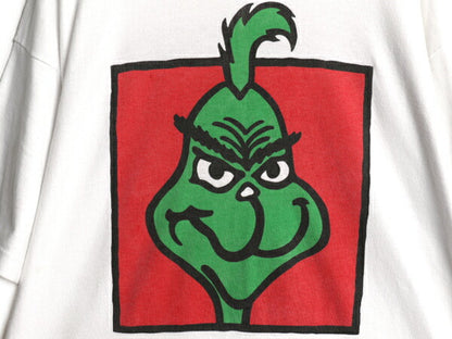 90s USA製 ★ ドクタースース グリンチ イラスト プリント Tシャツ メンズ XL～ / キャラクター グラフィック ムービー シングルステッチ 白