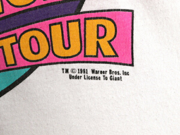 90s USA製 ★ ワーナー マービンザマーシャン イラスト プリント Tシャツ メンズ L オフィシャル ルーニー テューンズ キャラクター GIANT