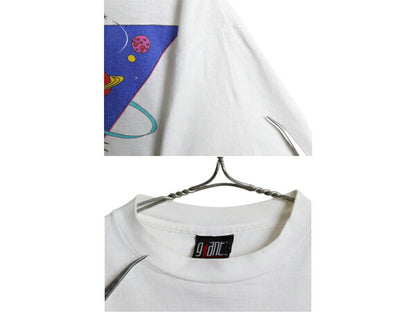 90s USA製 ★ ワーナー マービンザマーシャン イラスト プリント Tシャツ メンズ L オフィシャル ルーニー テューンズ キャラクター GIANT