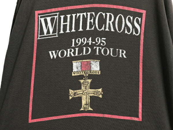 90s USA製 ★ ホワイトクロス ツアー イラスト プリント Tシャツ メンズ XL～ / オールド 当時物 バンド ロック メタル シングルステッチ 黒