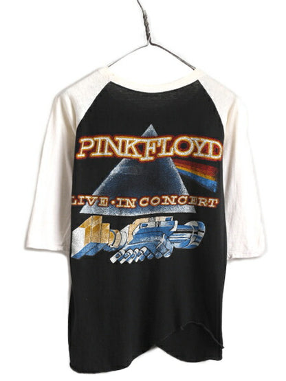 パキ綿 80s ★ ピンクフロイド ツアー プリント ベースボール Tシャツ メンズ S / 80年代 ヴィンテージ PINK FLOYD 当時物 バンド ラグラン