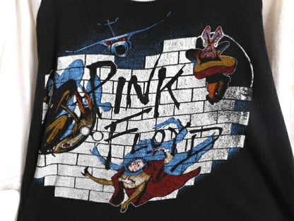 パキ綿 80s ★ ピンクフロイド ツアー プリント ベースボール Tシャツ メンズ S / 80年代 ヴィンテージ PINK FLOYD 当時物 バンド ラグラン