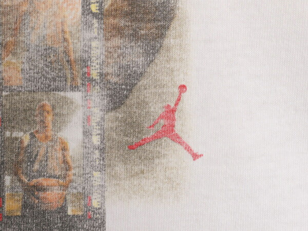 90s USA製 ★ ナイキ マイケル ジョーダン プリント Tシャツ メンズ L 90年代 NIKE オフィシャル JORDAN 当時物 NBA バスケ スウッシュ 白