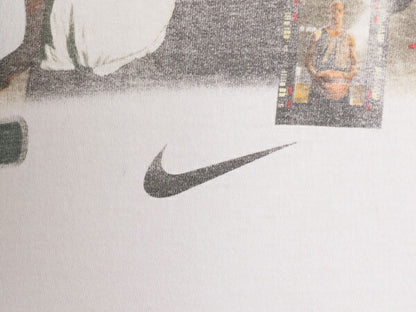 90s USA製 ★ ナイキ マイケル ジョーダン プリント Tシャツ メンズ L 90年代 NIKE オフィシャル JORDAN 当時物 NBA バスケ スウッシュ 白