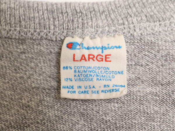 80s USA製 ★ チャンピオン オハイオ 3段 染込み カレッジ プリント Tシャツ メンズ L 80年代 ヴィンテージ Champion 88 12 トリコタグ 灰